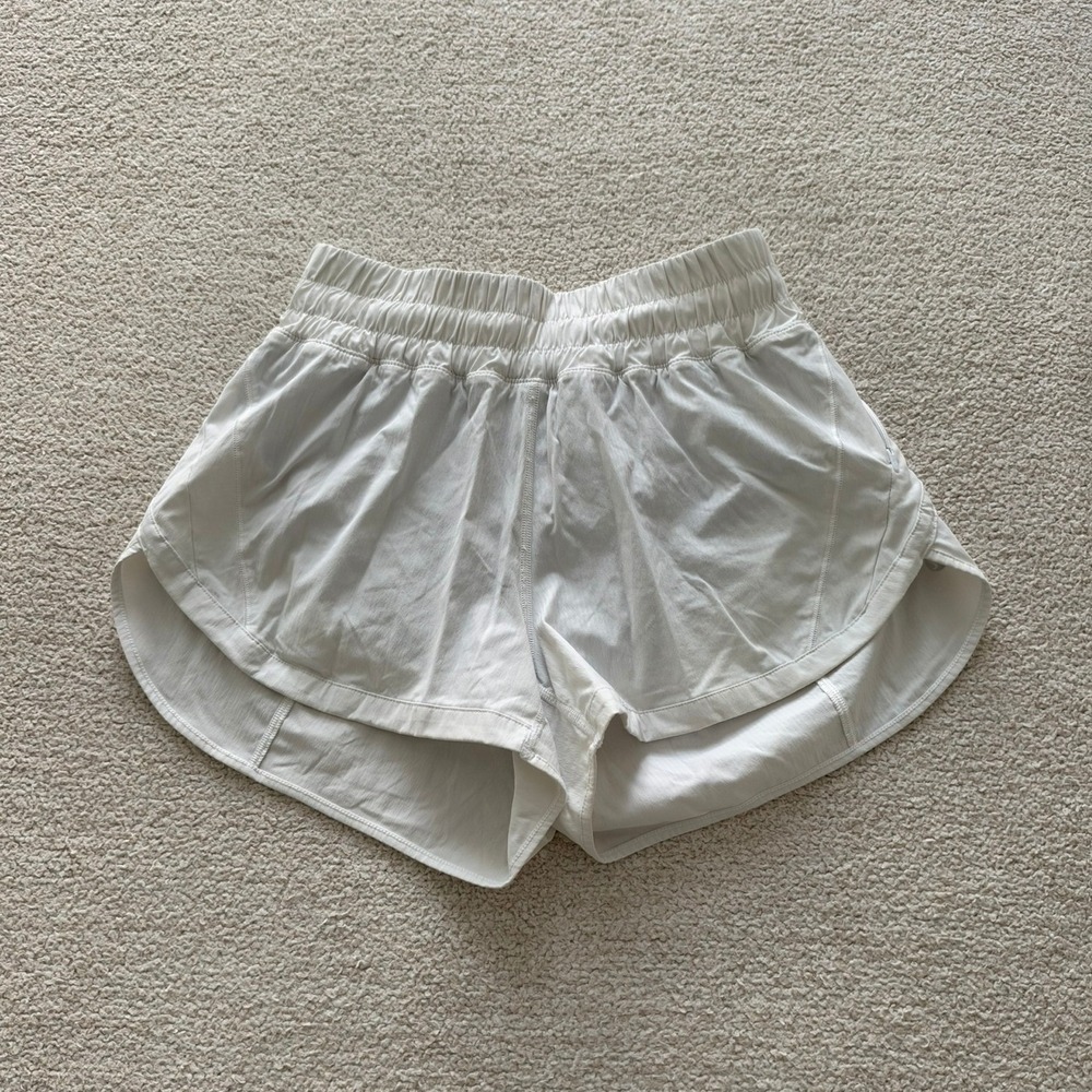 lululemon Track That HR Short 3" size 6 in White